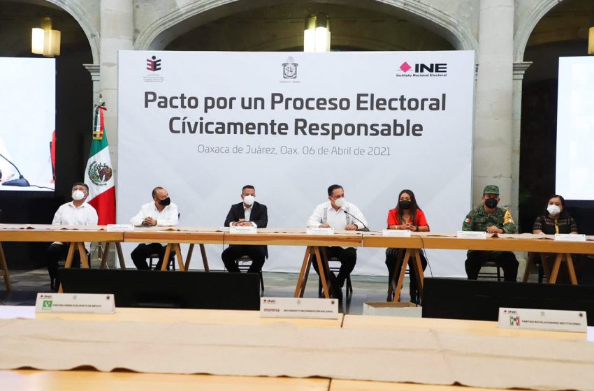 Oaxaca e INE cierran filas por un proceso electoral pacífico
