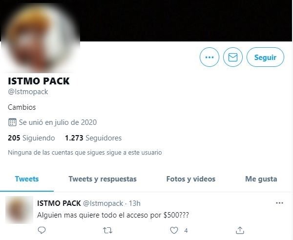  Vendían “packs” de mujeres del Istmo por Twitter