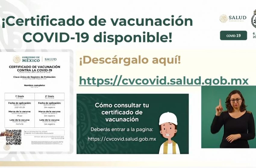  ¿Cómo obtener el certificado de vacunación COVID-19?
