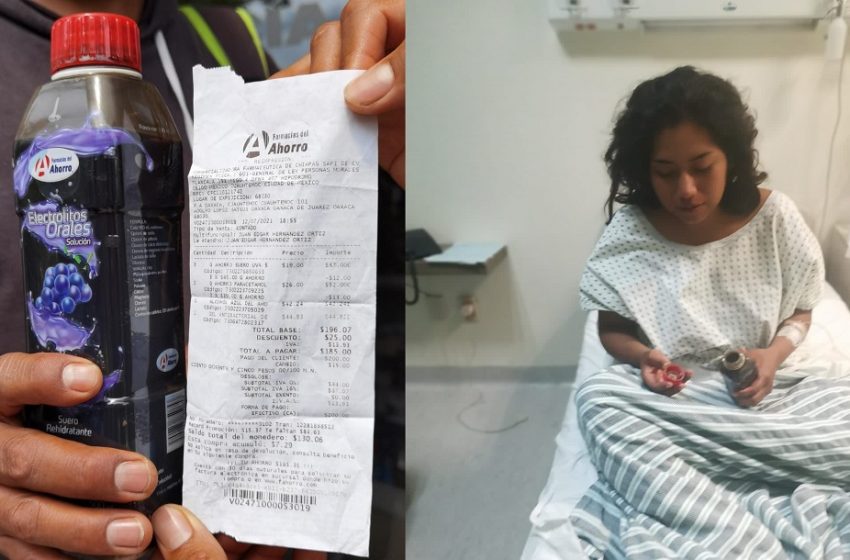  Hospitalizan a mujer por beber aceite de carro en lugar de electrolit que compró en Farmacias del Ahorro