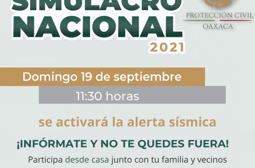  Convoca la CEPCO a participar en el Segundo Simulacro Nacional, el domingo 19 de septiembre