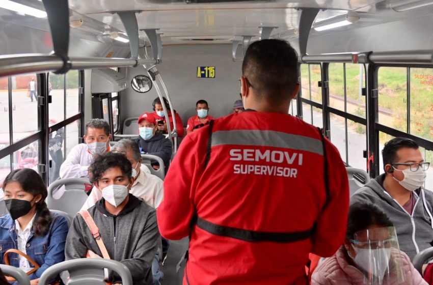  Inicia Semovi campaña de concientización para el uso de cubrebocas en el transporte público