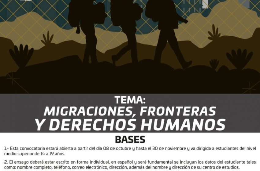  Convoca IOAM al quinto concurso de ensayo sobre migraciones, fronteras y derechos humanos
