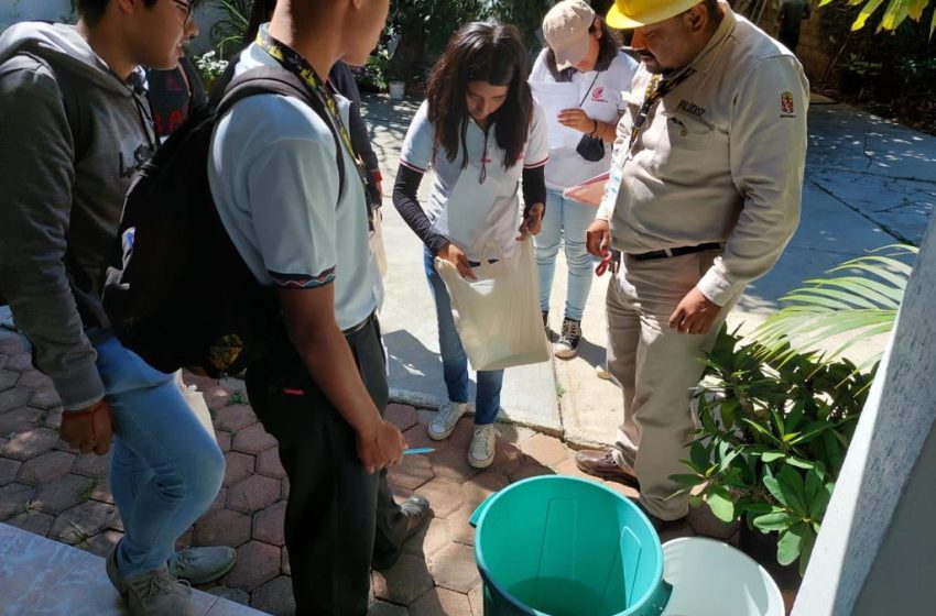  Realiza SSO operativo con estudiantes de Cobao para combatir el dengue