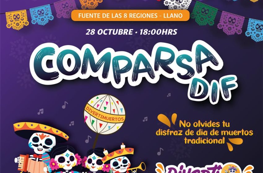  Invita DIF Oaxaca a la comparsa Diverti Muertos, llenos de vida, este sábado 28 de octubre