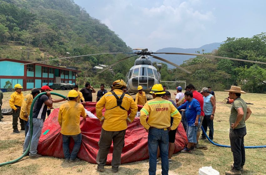  Avanza en 85% control de incendio forestal en San José Tenango