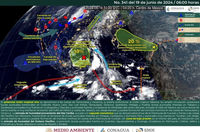  Se prevén lluvias fuertes durante la tarde noche de este miércoles en Oaxaca