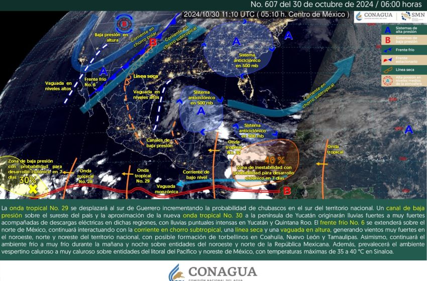  Se esperan lluvias dispersas en zonas montañosas de Oaxaca.