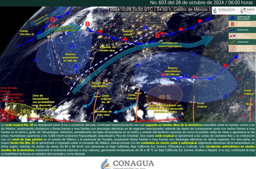  Este lunes se mantendrán las lluvias con chubascos en algunas regiones de Oaxaca