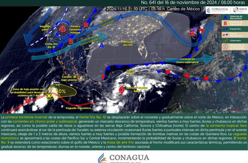  Este sábado se prevén ligeros descensos en las temperaturas por frente frío número 9