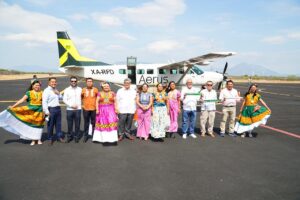 Recibe Istmo de Tehuantepec primer vuelo de la nueva ruta aérea que conecta a Ciudad Ixtepec con el AIFA